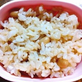 大豆と焼肉のタレ炒めご飯